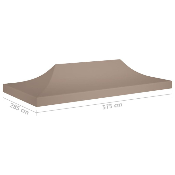 Proginės palapinės stogas, taupe spalvos, 6x3m, 270 g/m²