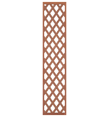 Treliažo sienelė, rudos spalvos, 40x170cm, WPC