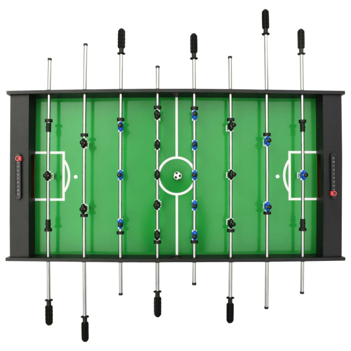 Sulankstomas stalo futbolo stalas, 121x61x80cm, juodas