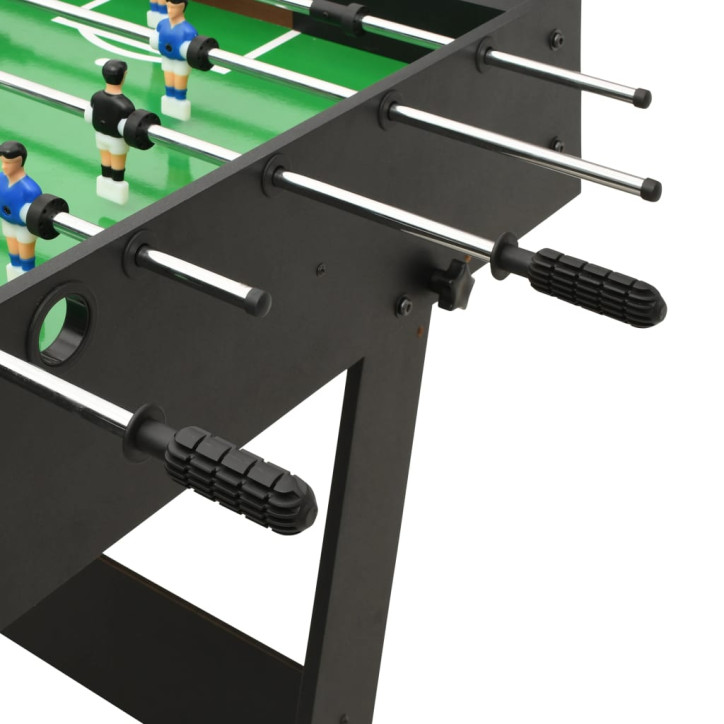 Sulankstomas stalo futbolo stalas, 121x61x80cm, juodas