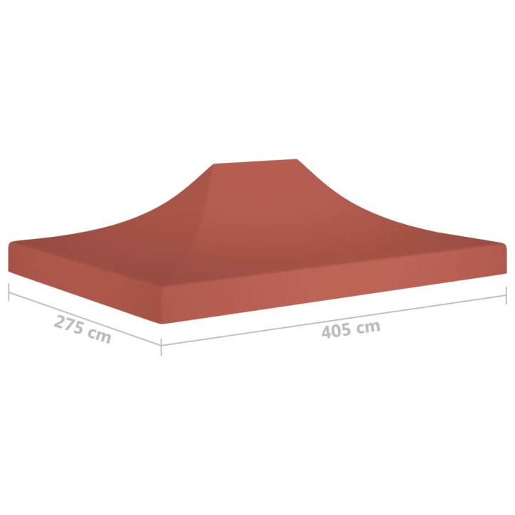 Proginės palapinės stogas, terakota spalvos, 4x3m, 270 g/m²