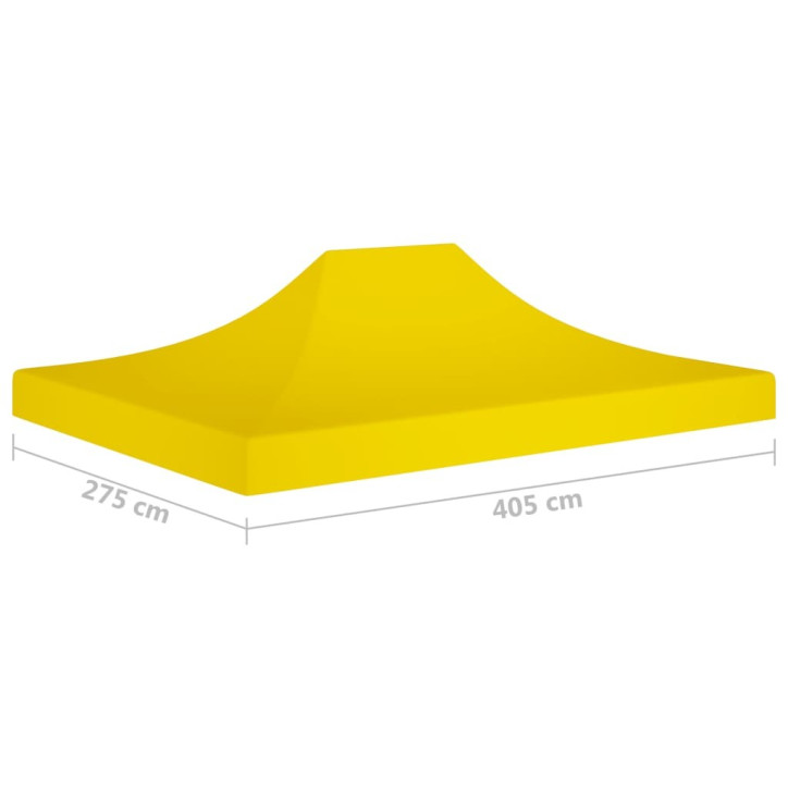 Proginės palapinės stogas, geltonos spalvos, 4x3m, 270 g/m²