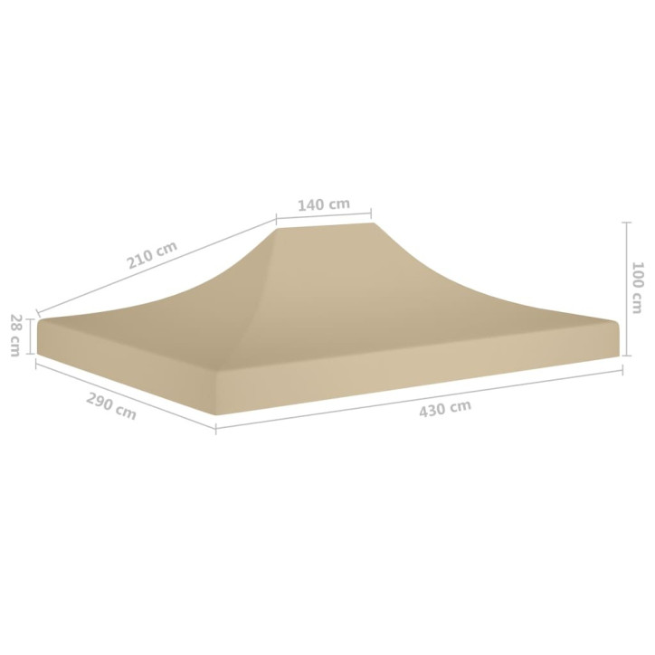 Proginės palapinės stogas, smėlio spalvos, 4,5x3m, 270 g/m²