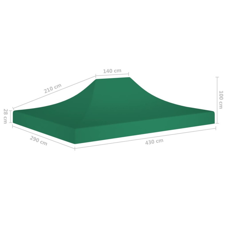 Proginės palapinės stogas, žalios spalvos, 4,5x3m, 270 g/m²