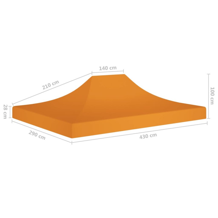 Proginės palapinės stogas, oranžinės spalvos, 4,5x3m, 270 g/m²