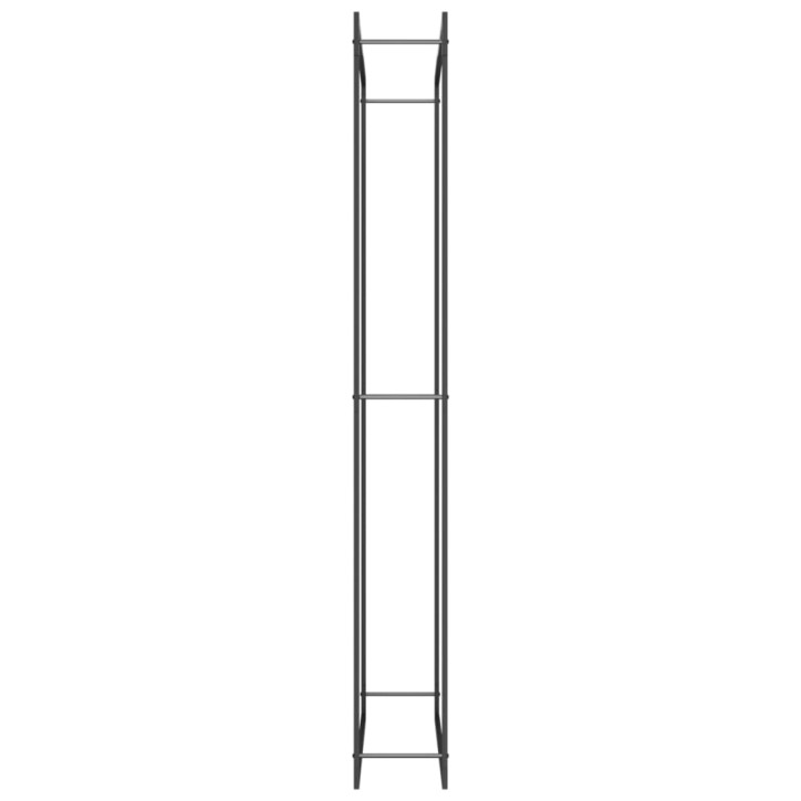 Stovas malkoms, matinės juodos spalvos, 110x28x214cm, plienas