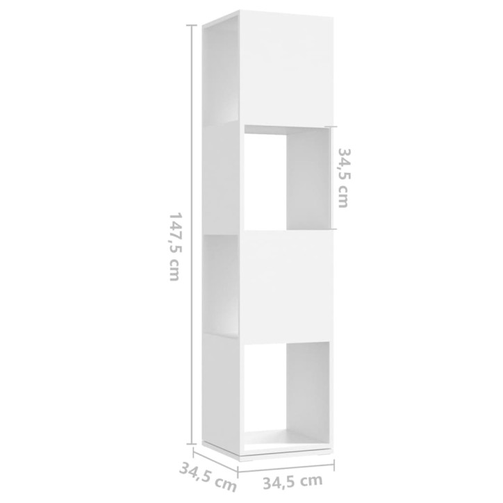 Pasukama spintelė, baltos spalvos, 34,5x34,5x147,5cm, MDP