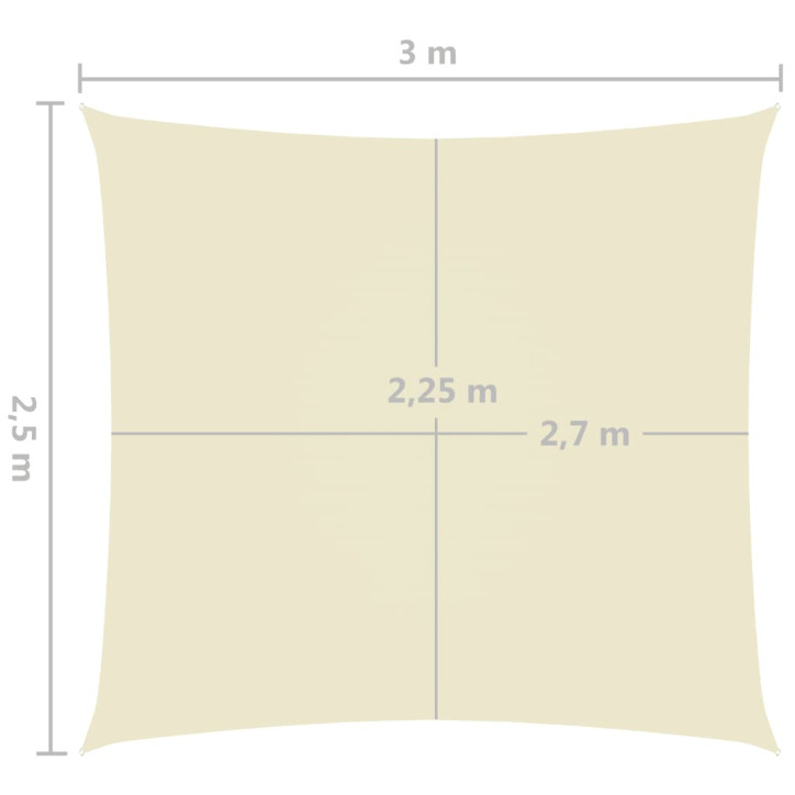 Uždanga nuo saulės, kreminė, 2,5x3m, oksfordo audinys