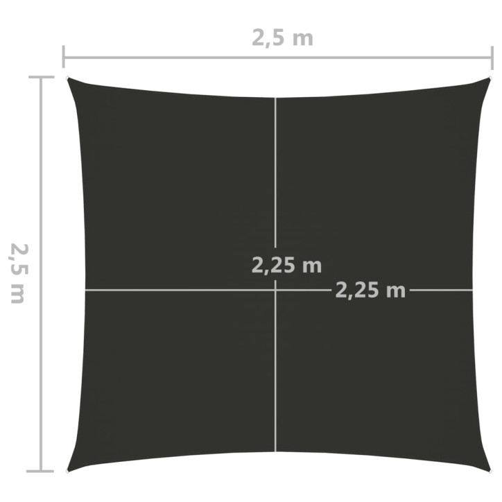 Uždanga nuo saulės, antracito, 2,5x2,5m, oksfordo audinys