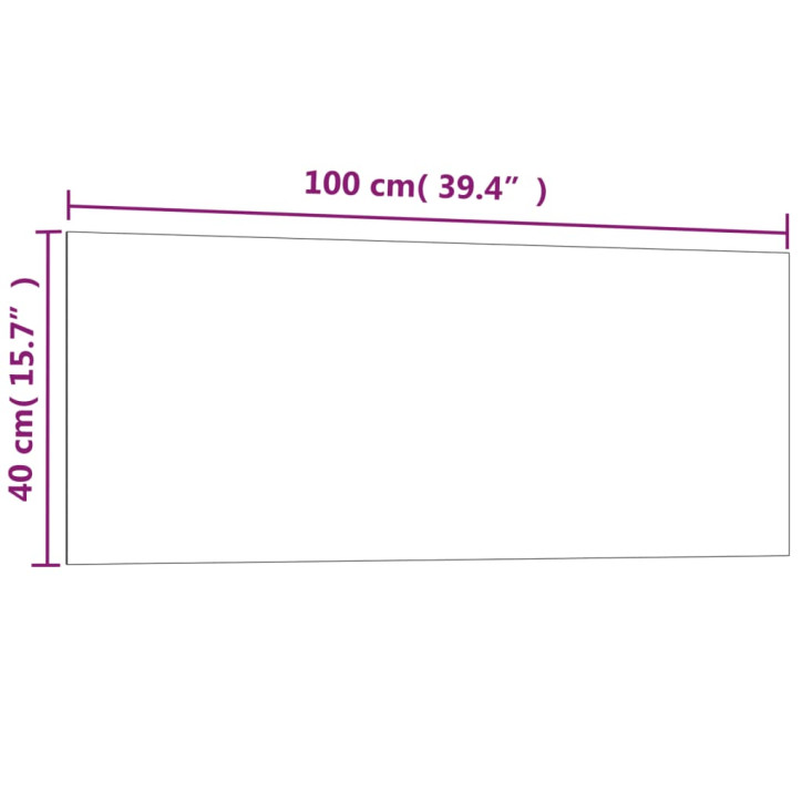 Sieninė magnetinė lenta, juoda, 100x40cm, grūdintas stiklas