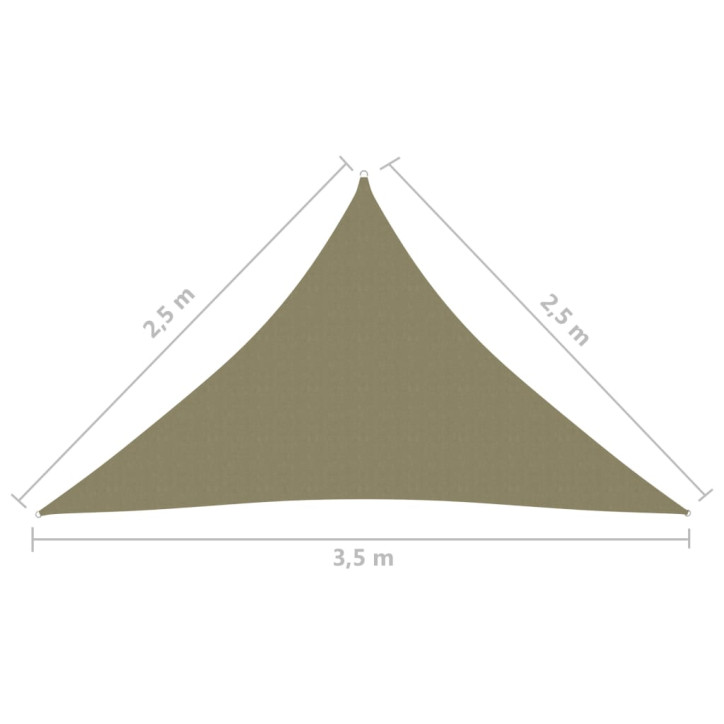 Uždanga nuo saulės, kreminė, 2,5x2,5x3,5m, oksfordo audinys