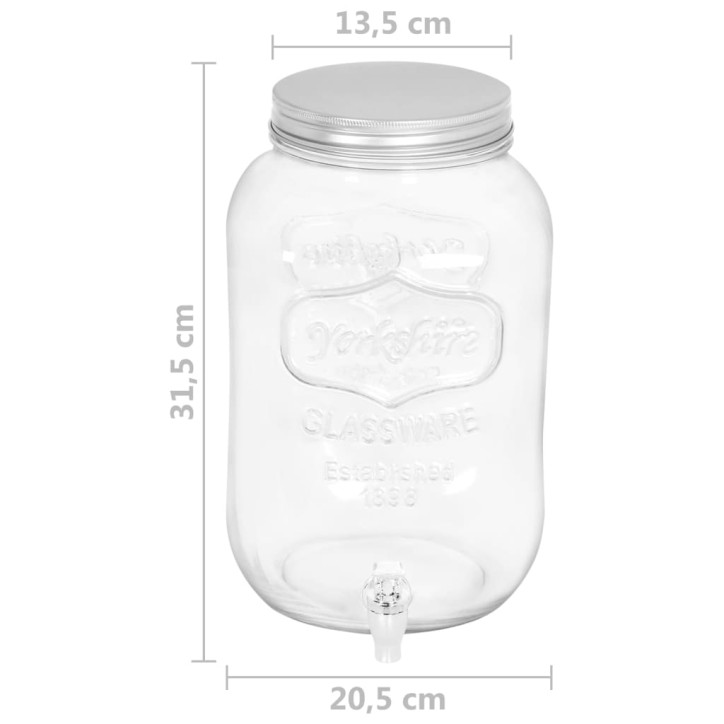 Gėrimų dozatoriai, 2vnt., stiklas, 8050ml