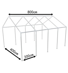 Plieninis Proginės Palapinės Karkasas 8 x 4 m