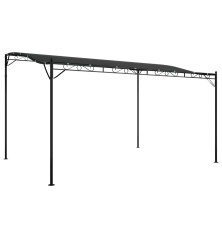 Stoginė, antracito spalvos, 4x3m, audinys ir plienas, 180g/m²