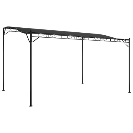 Stoginė, antracito spalvos, 4x3m, audinys ir plienas, 180g/m²