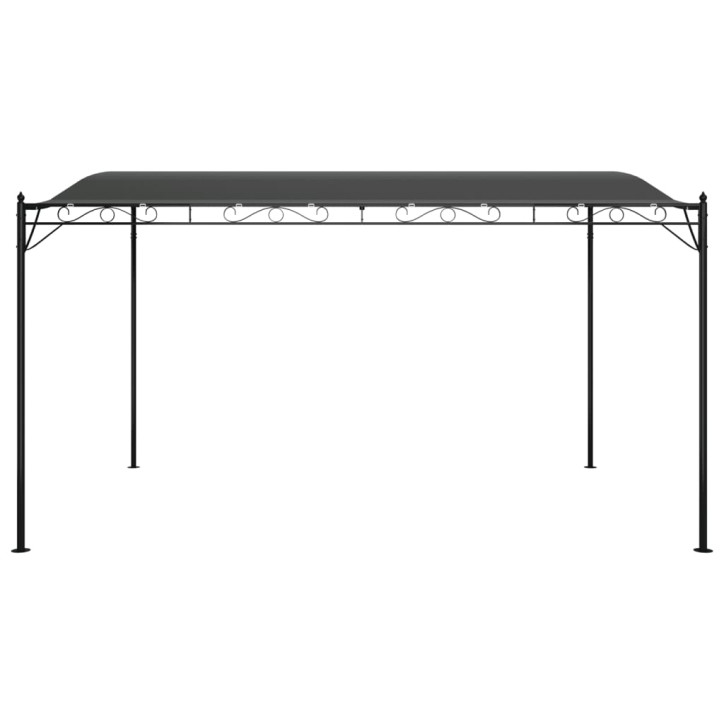 Stoginė, antracito spalvos, 4x3m, audinys ir plienas, 180g/m²