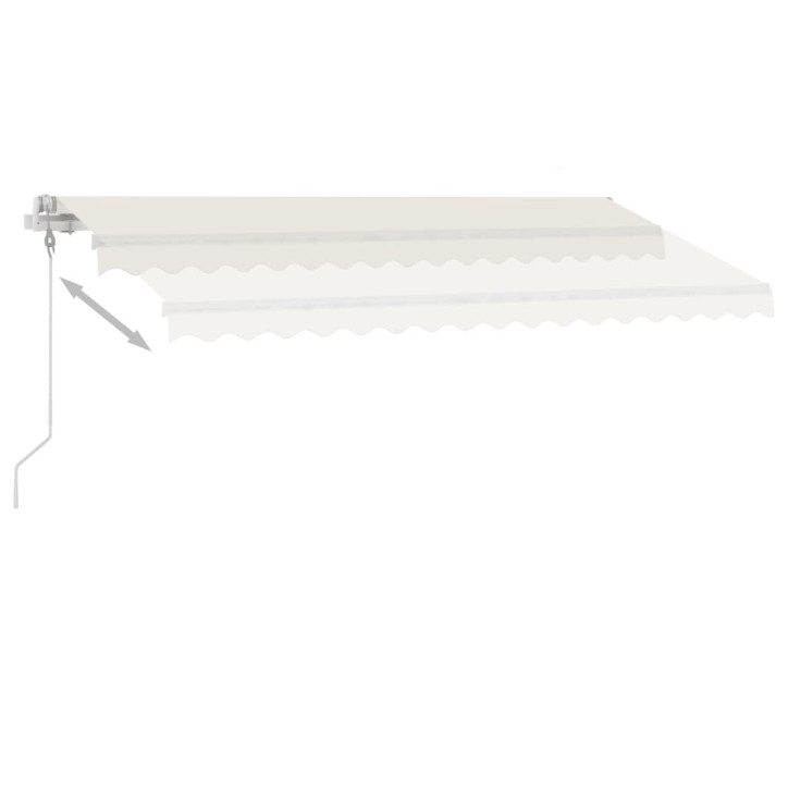 Automatinė markizė su LED/vėjo jutikliu, kreminė, 400x300cm