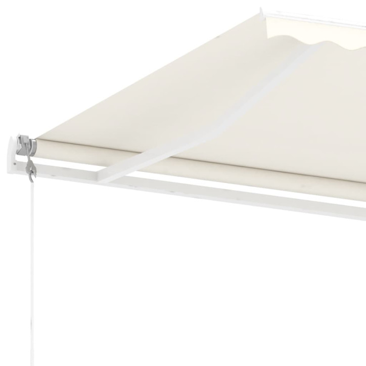 Automatinė markizė su LED/vėjo jutikliu, kreminė, 400x300cm