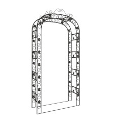 Sodo arka, juodos spalvos, 116x45x240cm, plienas