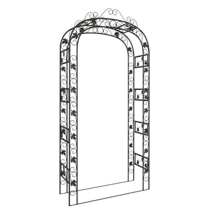 Sodo arka, juodos spalvos, 116x45x240cm, plienas