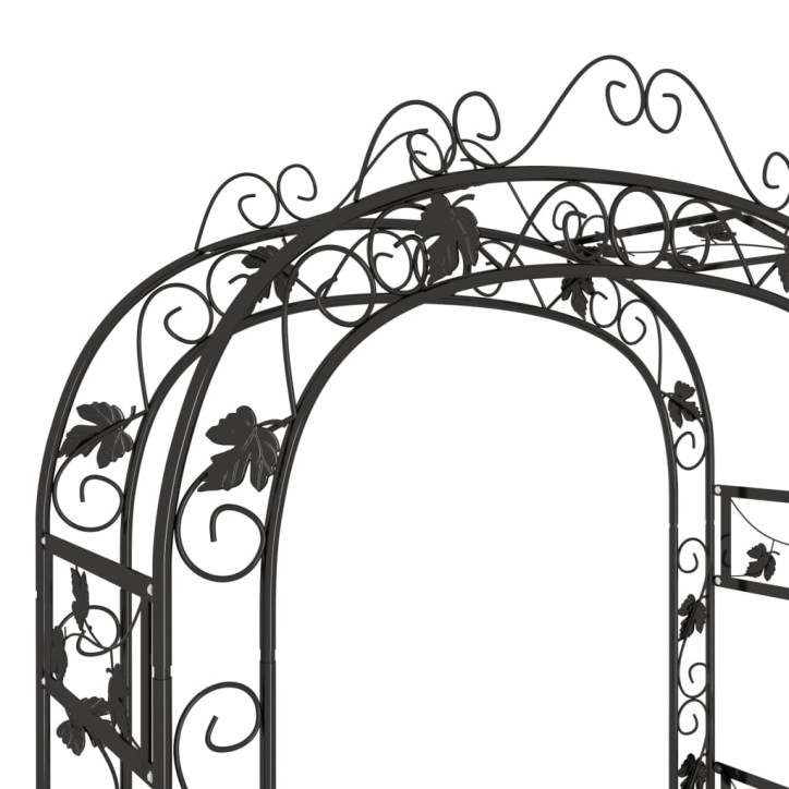 Sodo arka, juodos spalvos, 116x45x240cm, plienas