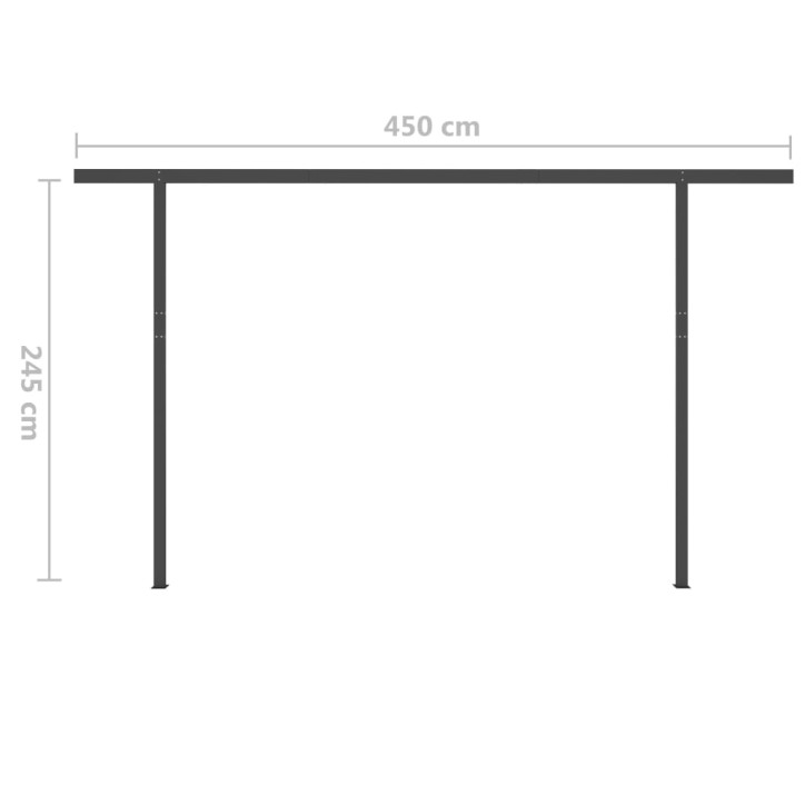 Rankiniu būdu ištraukiama markizė, oranžinė ir ruda, 4x3,5m