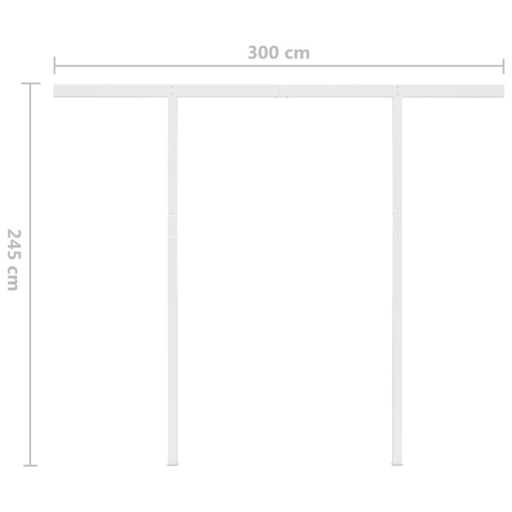 Rankiniu būdu ištraukiama markizė, geltona ir balta, 3x2,5m