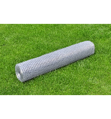 Tinklinė tvora, sidabrinė, kvadrat., 1x25m, cinkuotas plienas