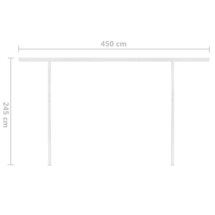 Rankiniu būdu ištraukiama markizė, oranžinė ir ruda, 4,5x3,5m