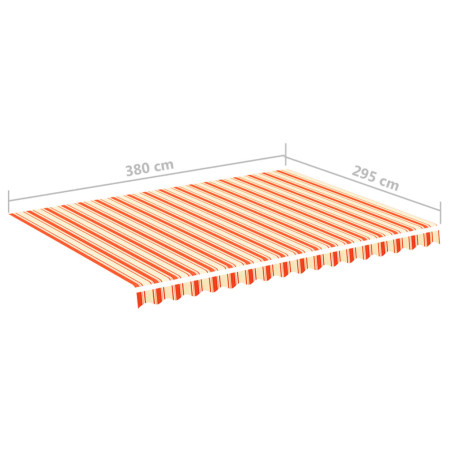 Pakaitinis audinys markizei, geltonos ir baltos spalvos, 4x3m