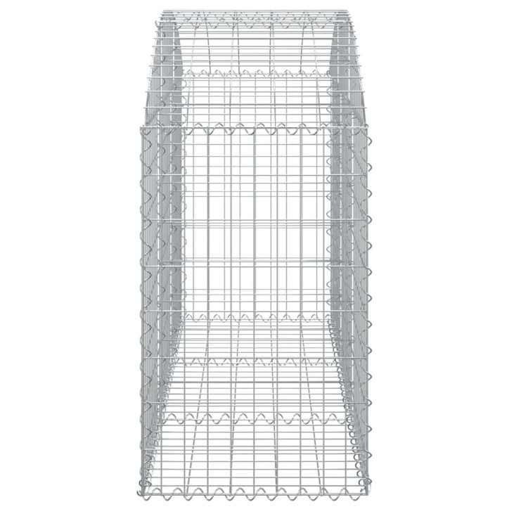 Išlenktas gabiono krepšys, 150x50x80/100 cm, geležis