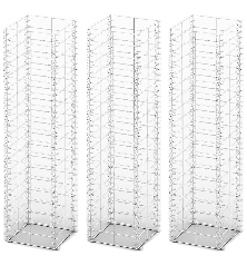 Gabionų rinkinys, 3 vnt., cinkuota viela, 25 x 25 x 100 cm