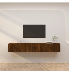 Sieninės TV spintelės, 3vnt., rudos ąžuolo, 80x34,5x40cm