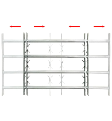 Reguliuojama apsauginė grotelė langams su 4 skersiniais, 500-650mm