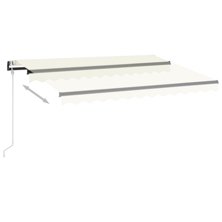 Automatinė markizė su LED/vėjo jutikliu, kreminė, 350x250cm