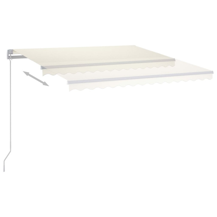 Automatinė markizė su LED/vėjo jutikliu, kreminė, 350x250cm