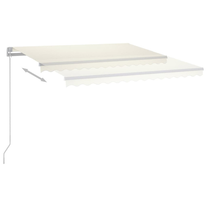 Automatinė markizė su LED/vėjo jutikliu, kreminė, 3x2,5m