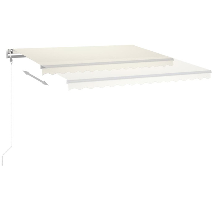 Automatinė markizė su LED/vėjo jutikliu, kreminė, 400x350cm