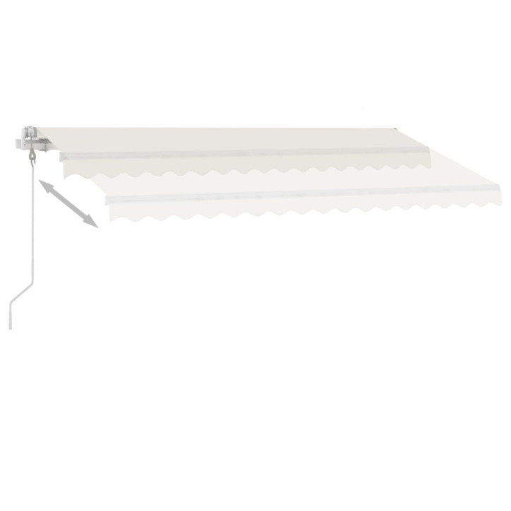 Automatinė markizė su LED/vėjo jutikliu, kreminė, 400x350cm