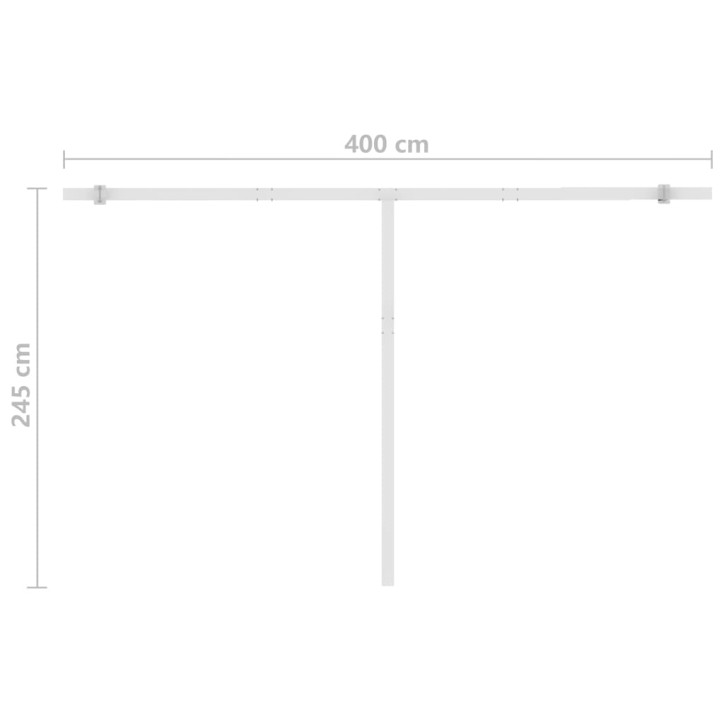 Automatinė markizė su LED/vėjo jutikliu, kreminė, 400x350cm