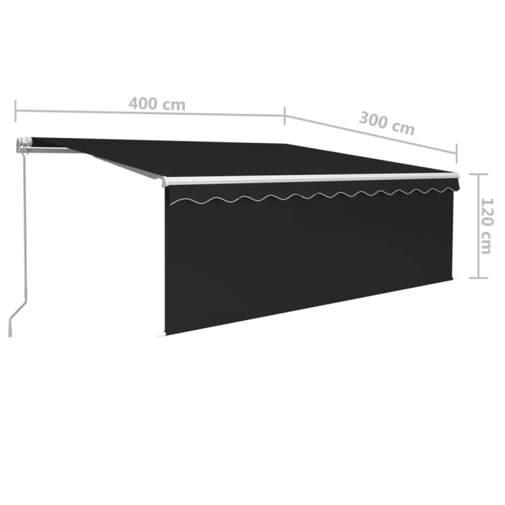 Rankiniu būdu ištraukiama markizė, antracito, 4x3m