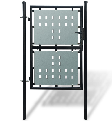 Viengubi vartai, juodos spalvos, 100x225cm