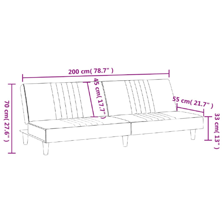 Dvivietė sofa-lova, šviesiai geltonos spalvos, audinys