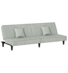 Sofa-lova, šviesiai pilkos spalvos, aksomas