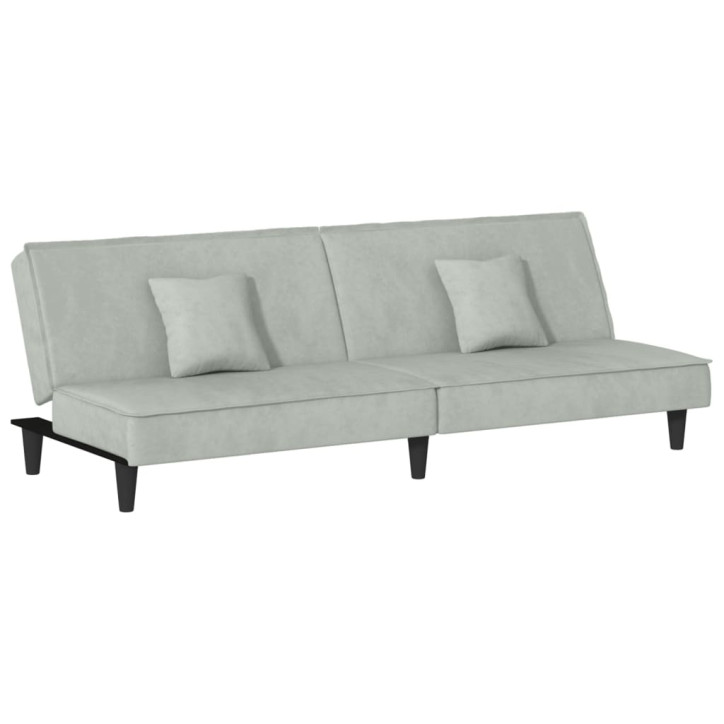 Sofa-lova, šviesiai pilkos spalvos, aksomas