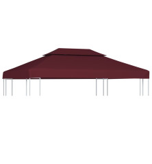 Pavėsinės uždangalas, bordo, 4x3m, 310 g/m²