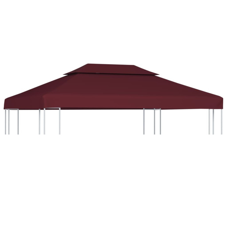 Pavėsinės uždangalas, bordo, 4x3m, 310 g/m²