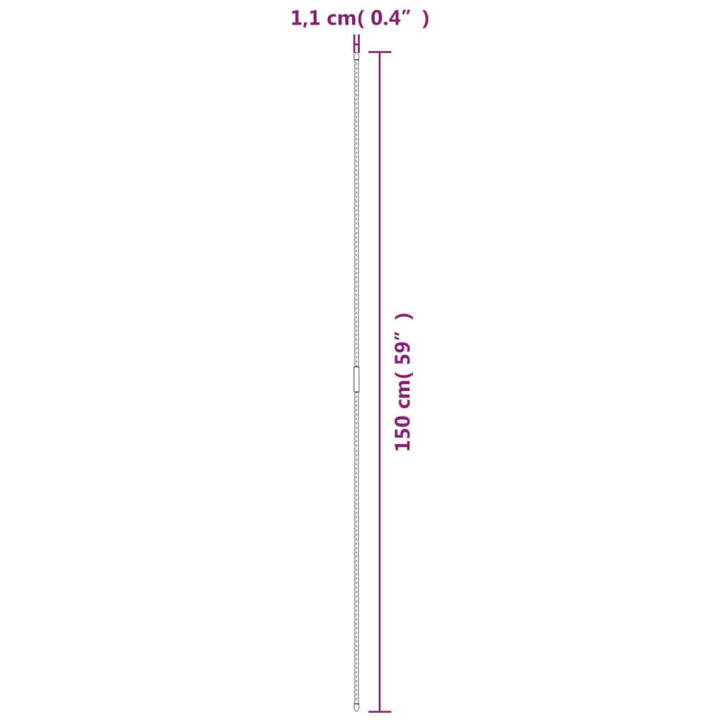 Sodo augalų kuoliukai, 30vnt., žalios spalvos, 150cm, plienas