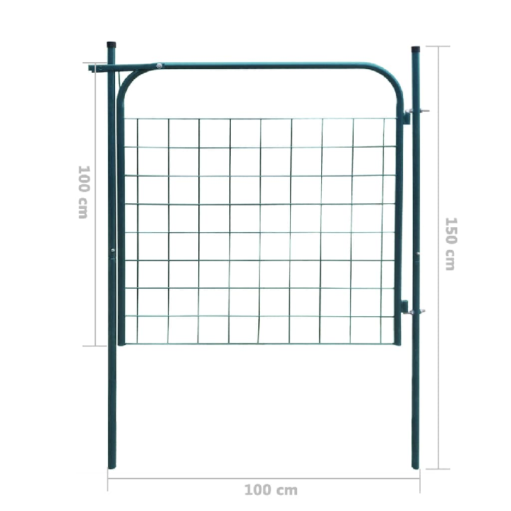 Sodo tvoros vartai 100 x 100 cm, antracito spalvos