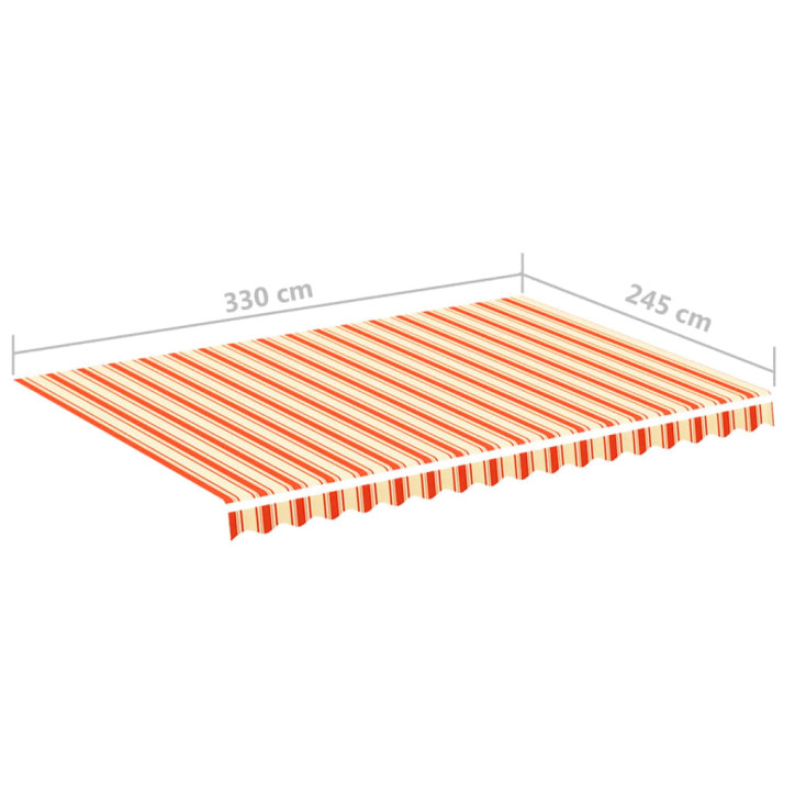 Pakaitinis audinys markizei, geltona/oranžinė spalva, 3,5x2,5m